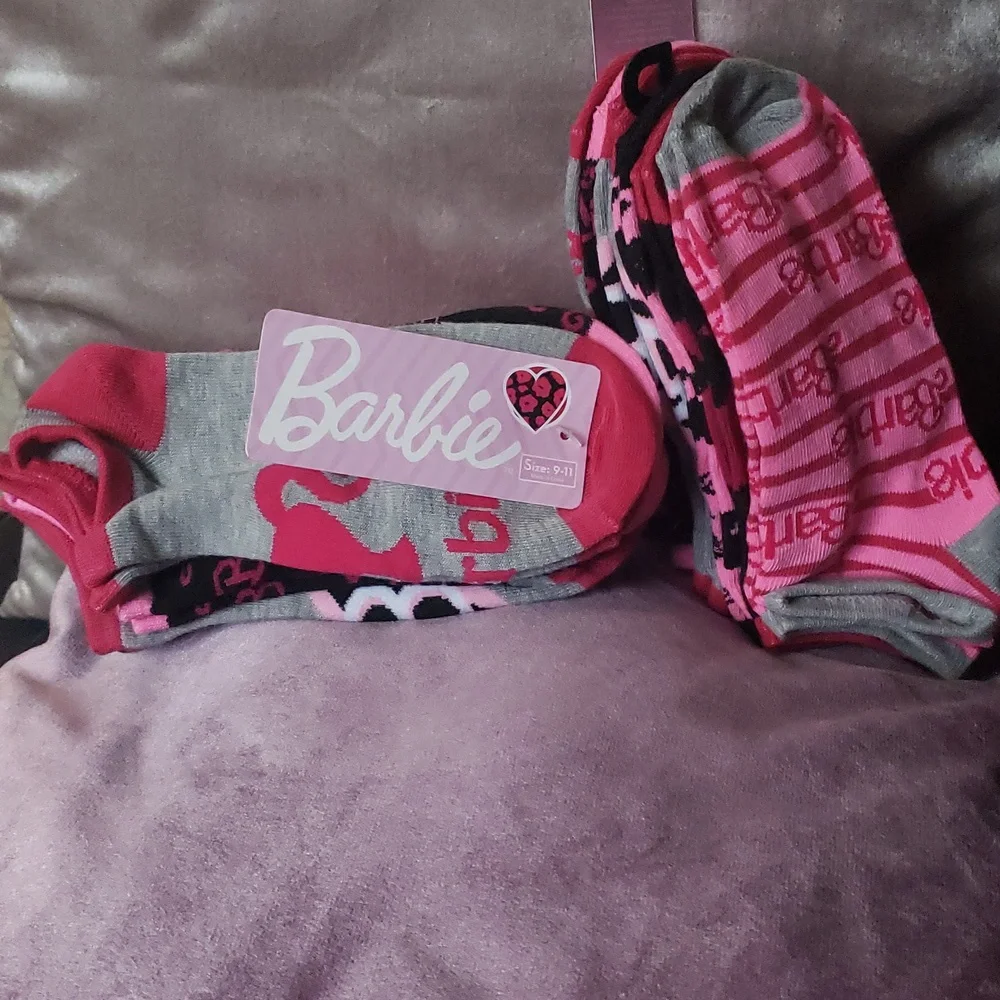 NWT BARBIE Socks 12 Pack Women's 9-11 Girls Youth 6-12 Ankle Cut AUTHENTIC - Picture 11 of 12